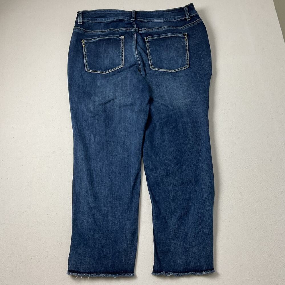 Maunces Dark Blue Denim Classic Jeans Womens 20W - Picture 3 of 12
